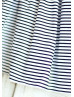 Cotton White Blue Stripes Wedding Flower Girl Dress